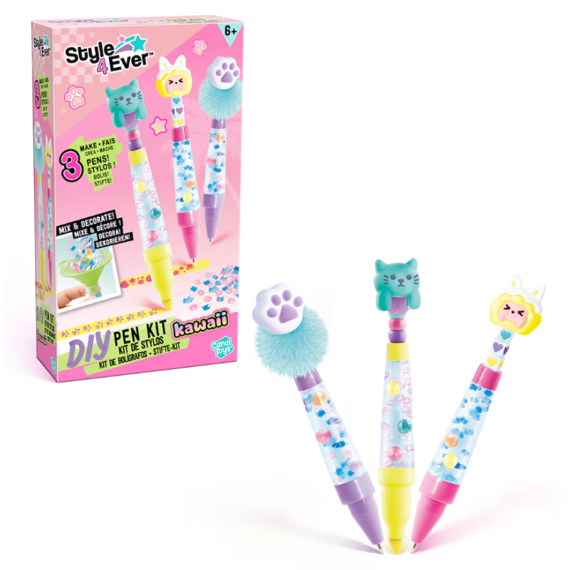 Kit Manualidades Pack Subrayador Y Bolí­grafos DIY Style 4 Ever Surtido