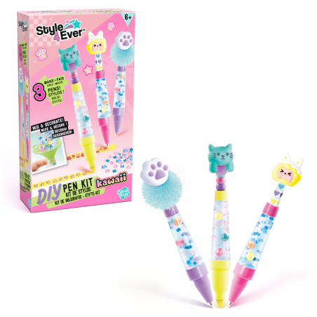 Kit Manualidades Pack Subrayador Y Bolí­grafos DIY Style 4 Ever Surtido