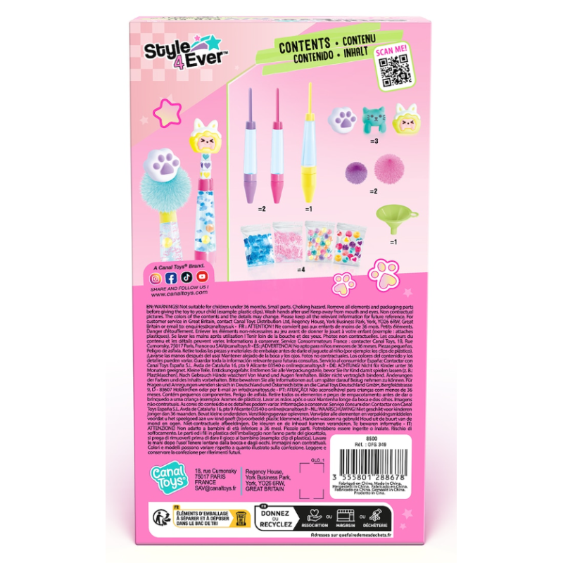 Kit Manualidades Pack Subrayador Y Bolí­grafos DIY Style 4 Ever Surtido