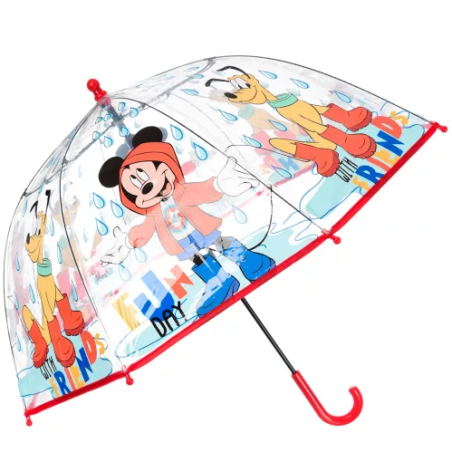 Paraguas Infantil Transparente Mickey y Pluto