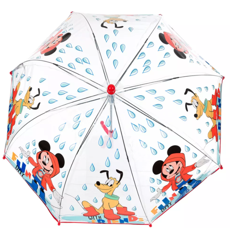 Paraguas Infantil Transparente Mickey y Pluto