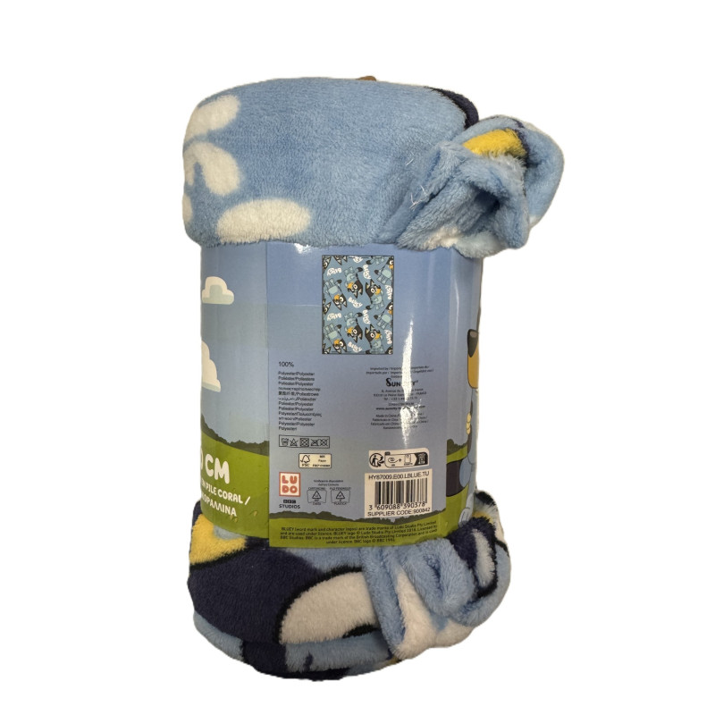 Manta Coralina Bluey 100x140 cm