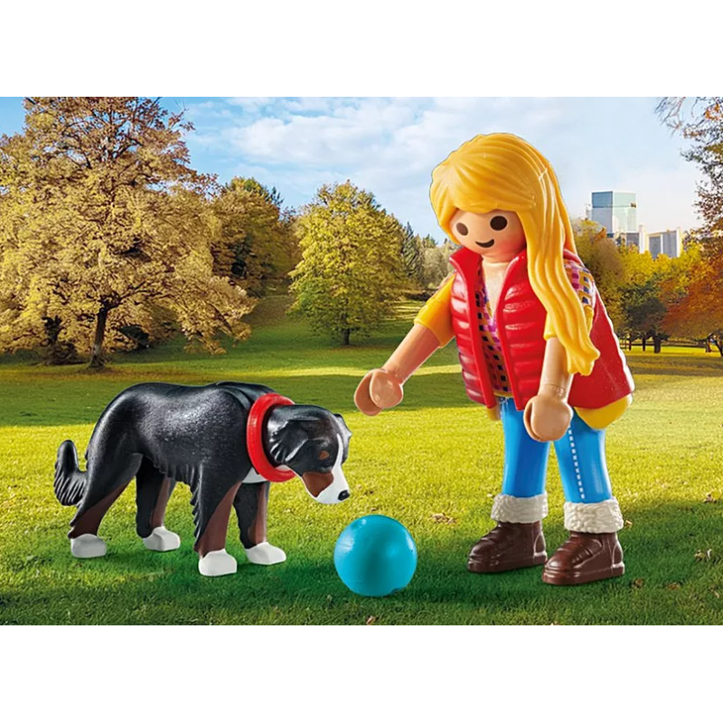 Playmobil Mujer Con Perro De Montaña