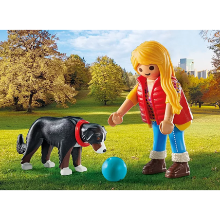 Playmobil Mujer Con Perro De Montaña