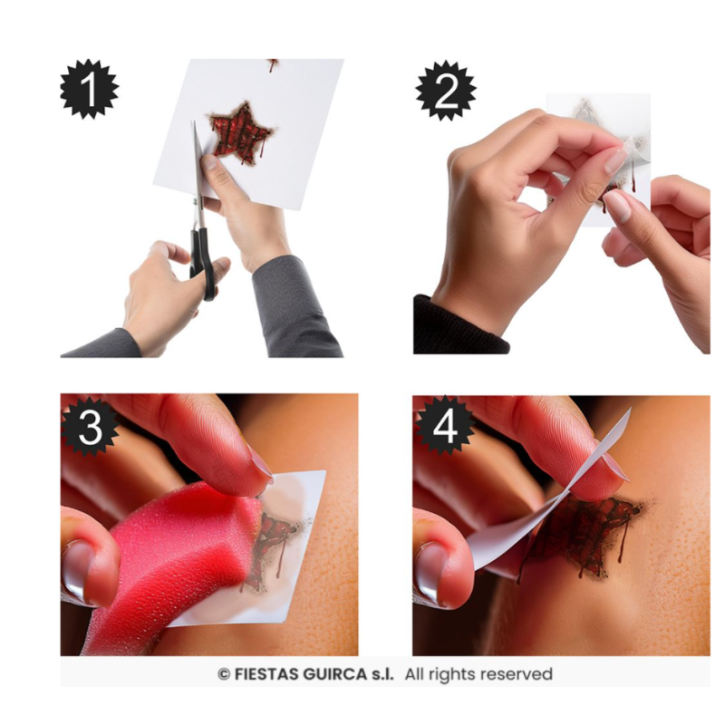 Tatuaje Cara Payaso 30x14 Cms