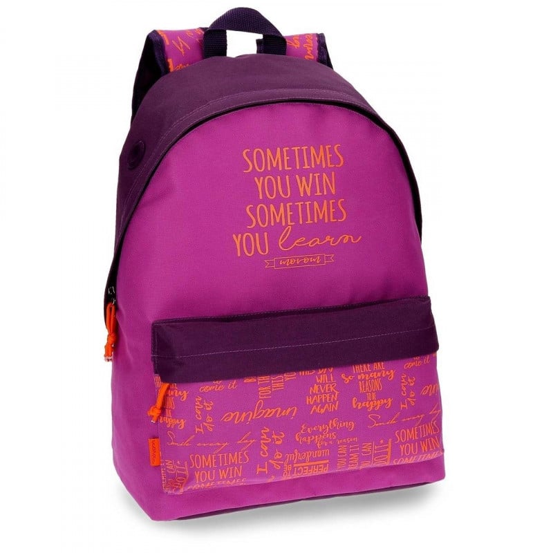 MOCHILA ADAP.42CM.SMILE VIOLETA