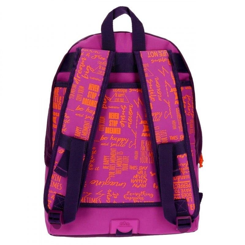 MOCHILA ADAP.42CM.SMILE VIOLETA
