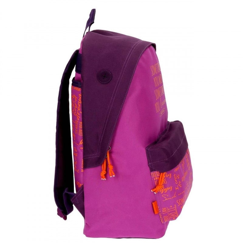 MOCHILA ADAP.42CM.SMILE VIOLETA