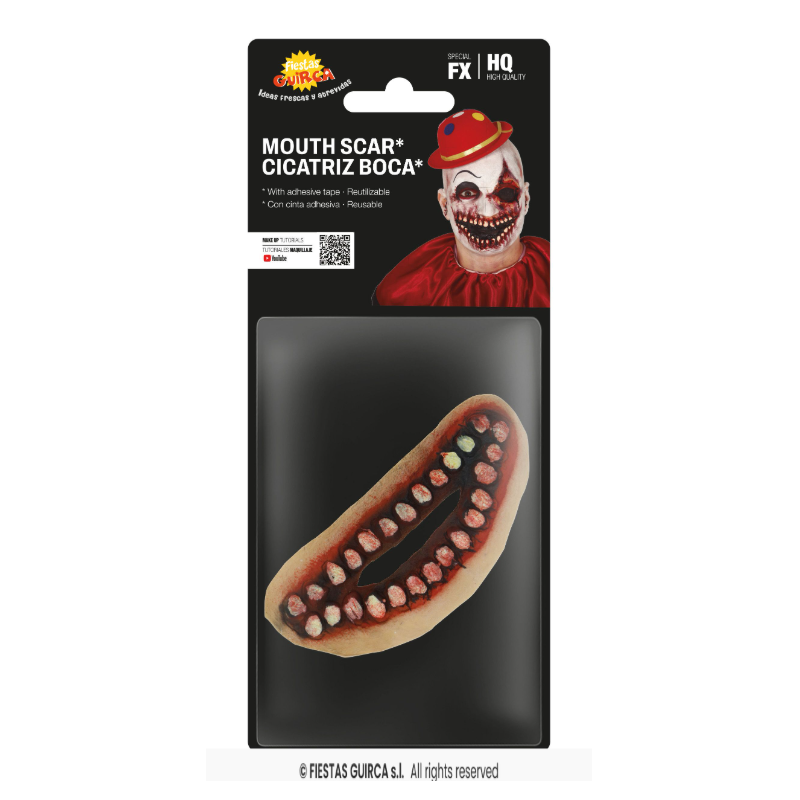 Cicatriz Boca Con Cinta Adhesiva 15 Cm Látex