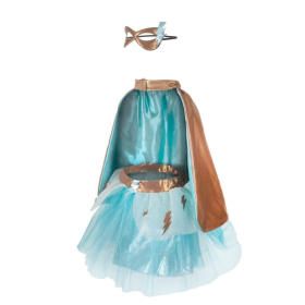 Disfraz Super Heroína Turquesa Talla 4-6 Años