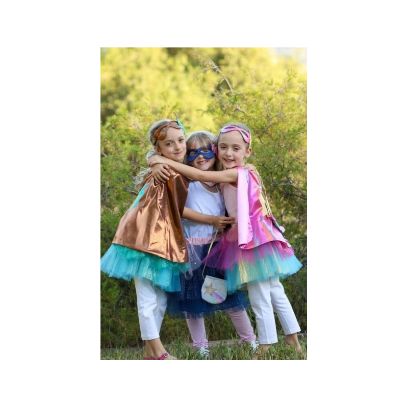 Disfraz Super Heroína Turquesa Talla 4-6 Años