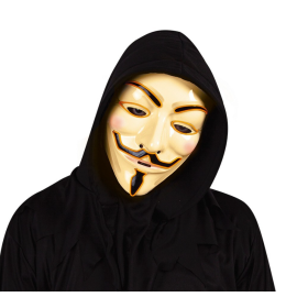 Máscara Anonymous Con Luz De Rubies