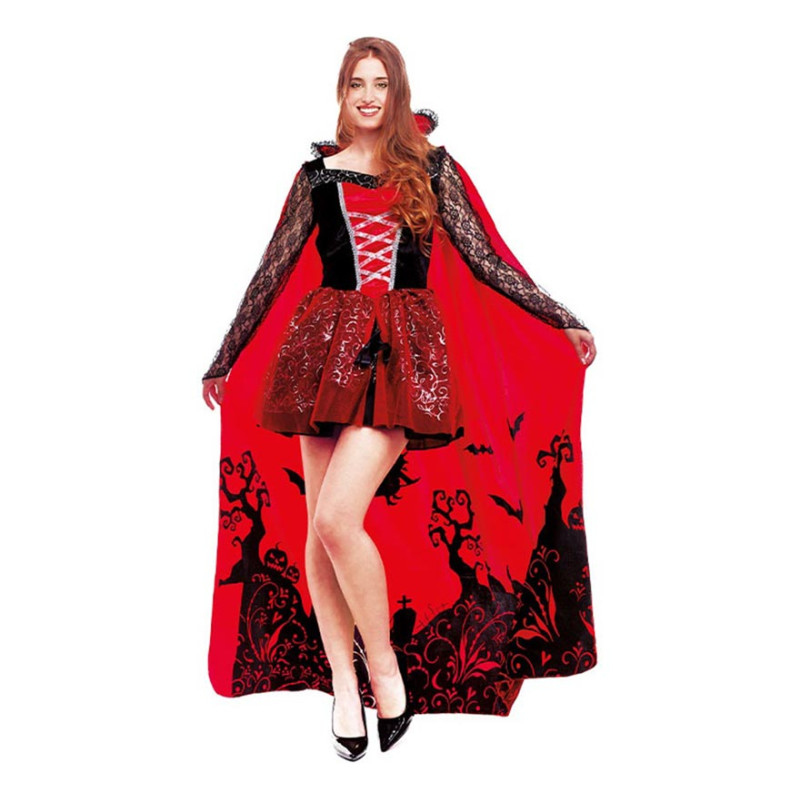 Disfraz Vampiresa Estampado Deluxe Talla M
