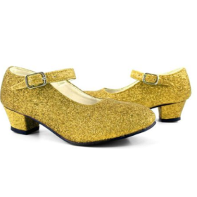 Zapato Tacón Purpurina Oro Talla 26