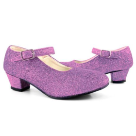 Zapato Tacón Purpurina Fucsia Talla 25