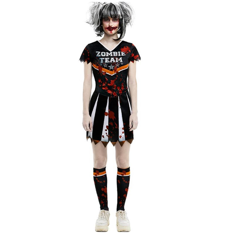 Disfraz Animadora Zombie Gris Talla L De Partilandia