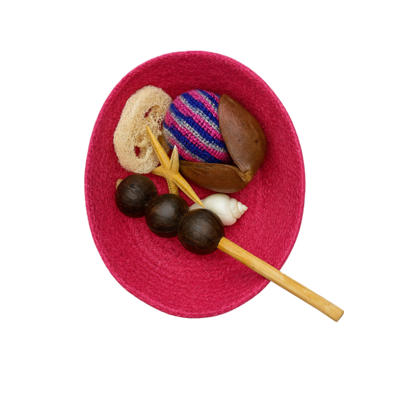 Cesta Sensorial Del Tesoro Verano Rosa