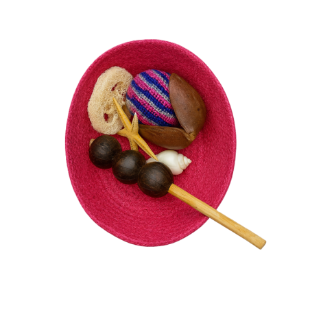 Cesta Sensorial Del Tesoro Verano Rosa