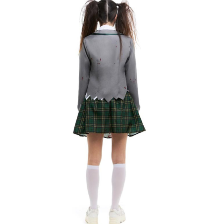 Disfraz Colegiala Zombie Gris Talla M Disfraz Colegiala Zombie Gris Talla M