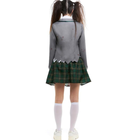 Disfraz Colegiala Zombie Gris Talla L De Partilandia 2