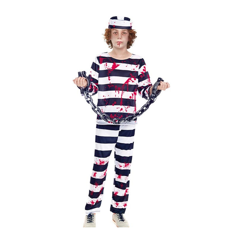 Disfraz Preso Sangriento Talla 7-9 Años De Partilandia