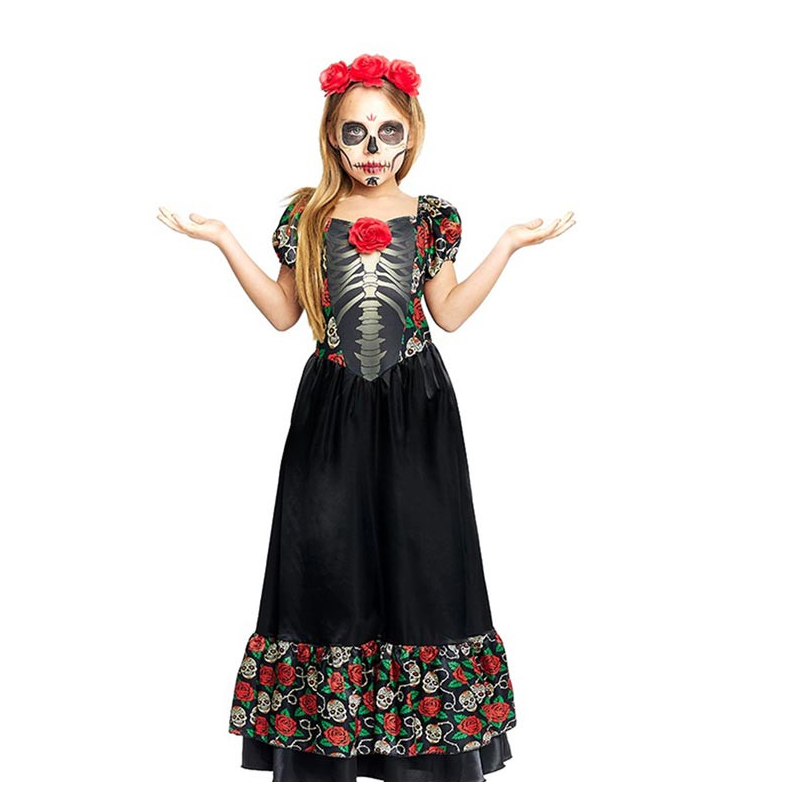 Disfraz Catrina Vestido Largo Talla 13-15 Años De Partilandia