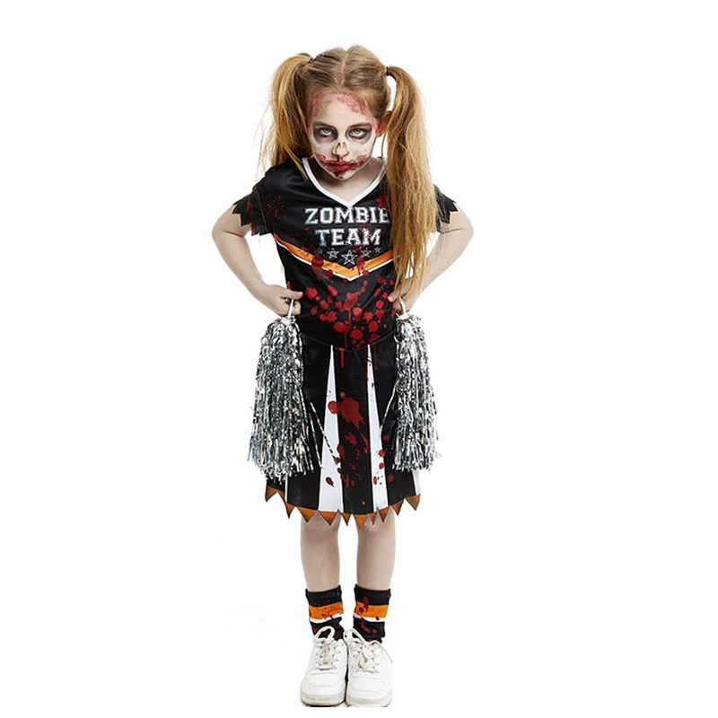 Disfraz Animadora Zombie Gris Talla 7-9 Años