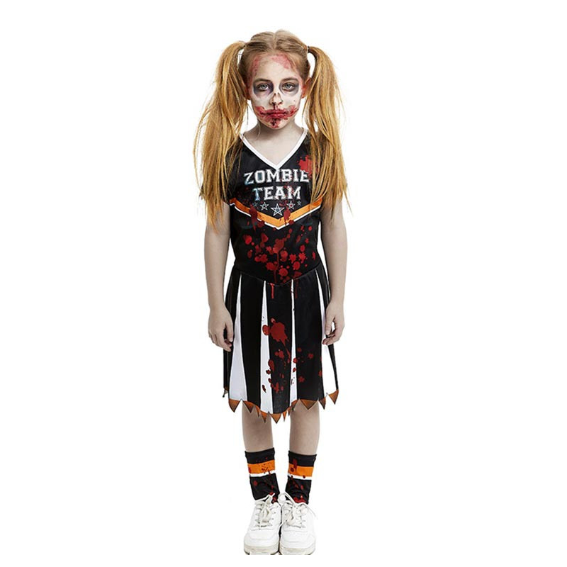 Disfraz Animadora Zombie Gris Talla 13-15 Años De Partilandia