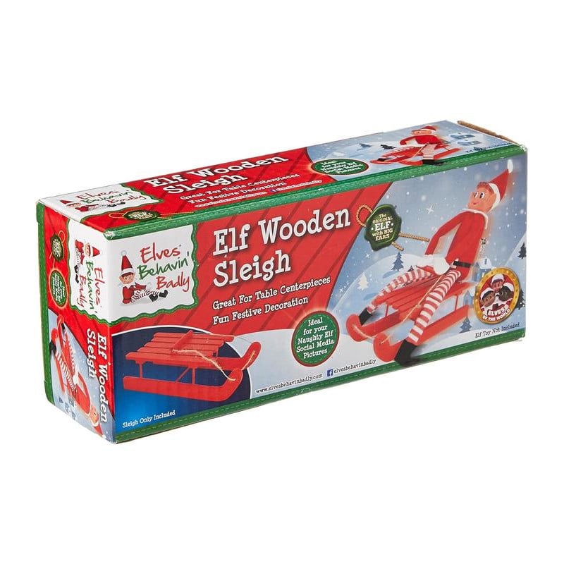 Trineo De Madera Para Elfo 5x8x18cm