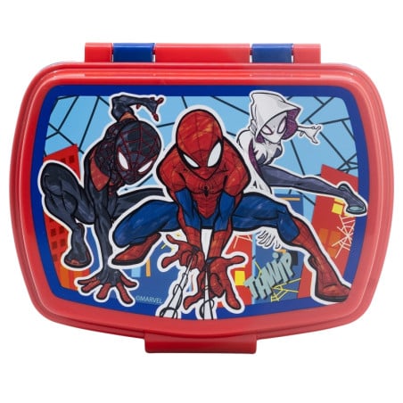 Sandwichera Rectangular Spiderman Roja