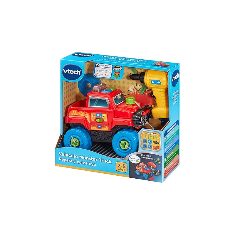 Vtech Vehículo Monster Truck Repara y Construye