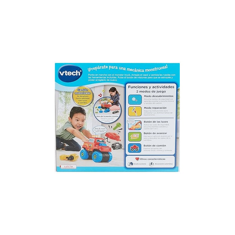 Vtech Vehículo Monster Truck Repara y Construye