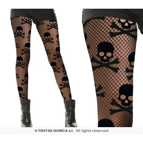 Medias De Rejilla Con Calaveras De Guirca