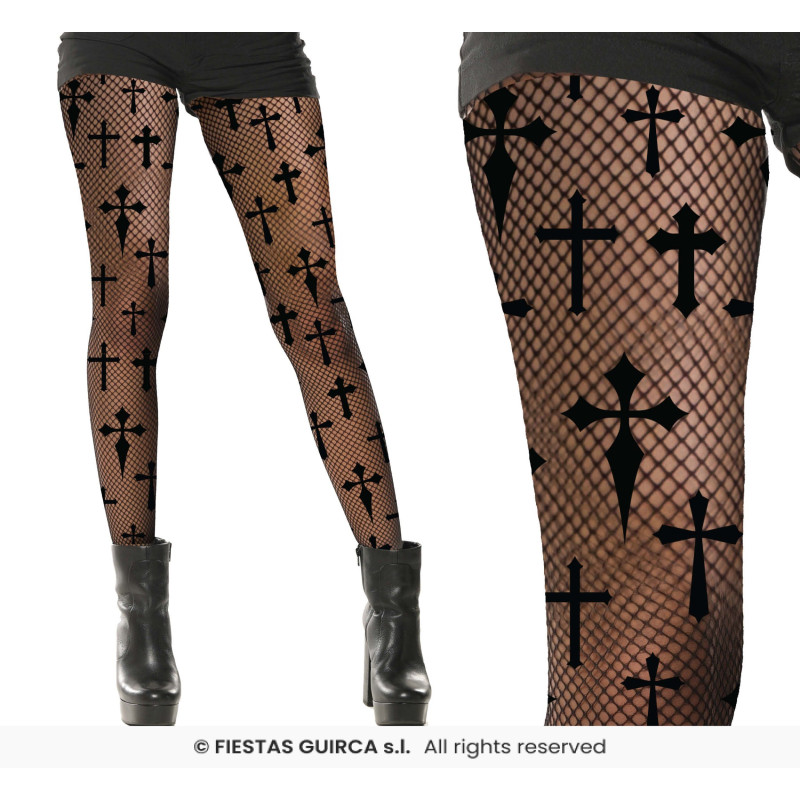 Medias De Rejilla Con Cruces De Guirca