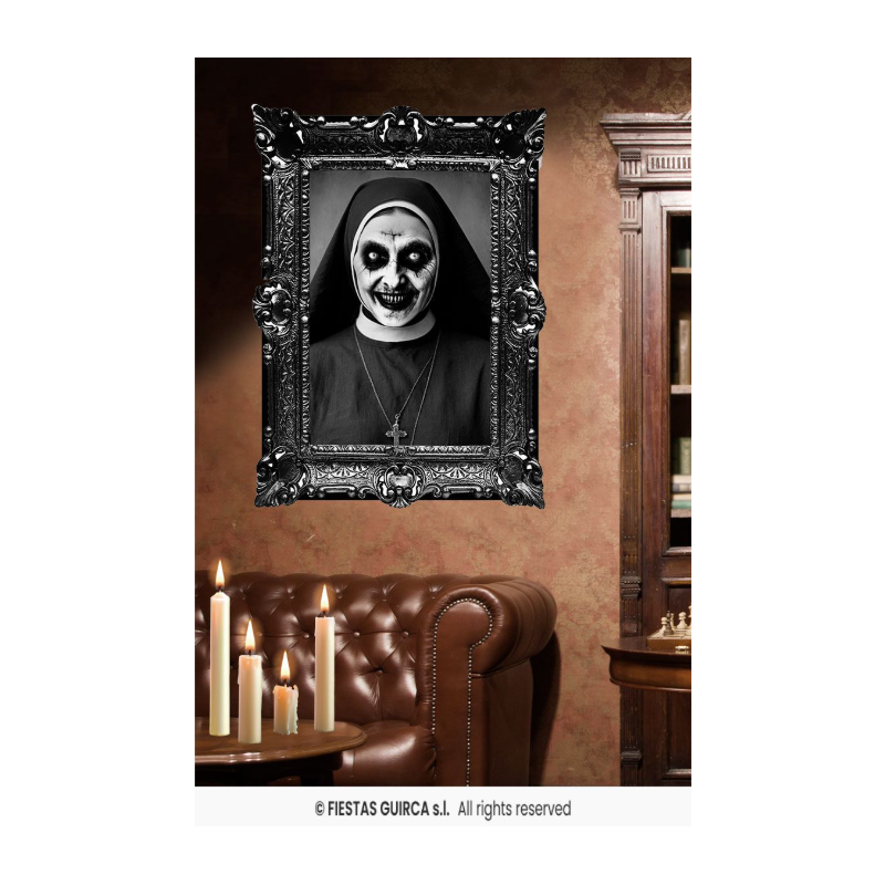 Cuadro Adhesivo Monja De Terror