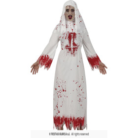 Disfraz Monja Sangre Adulta Talla M De Fiestas Guirca