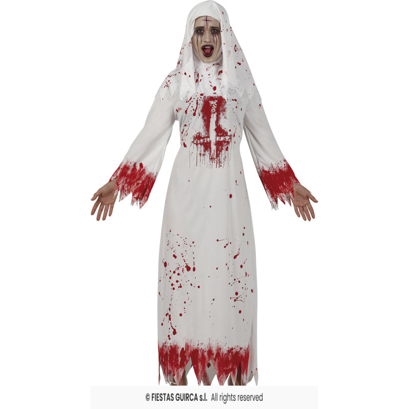 Disfraz Monja Sangre Adulta Talla M De Fiestas Guirca