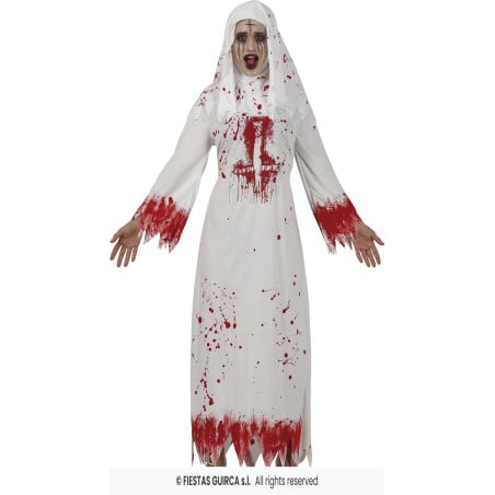 Disfraz Monja Sangre Adulta Talla M De Fiestas Guirca