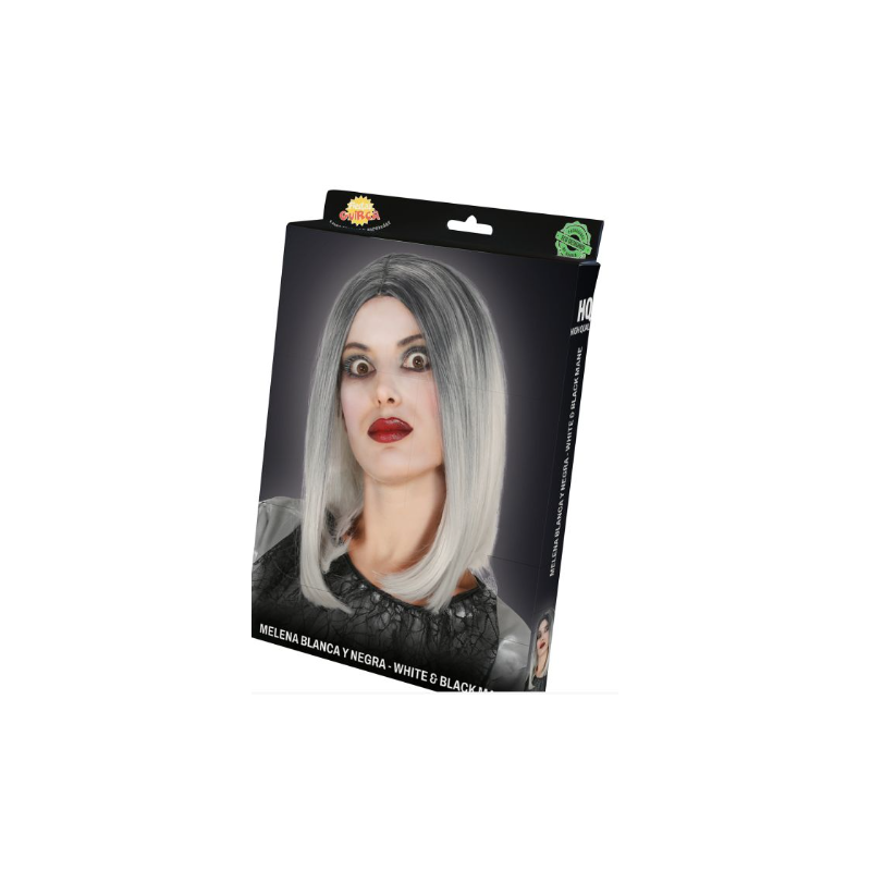 Melena Blanca Y Negra