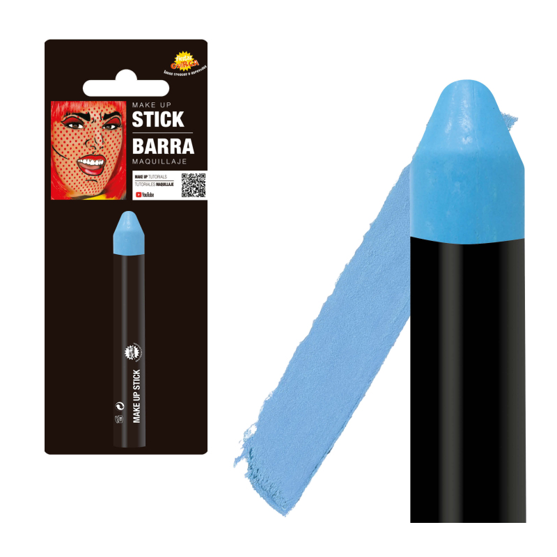 Barra De Maquillaje Azul Celeste 14x90 mm