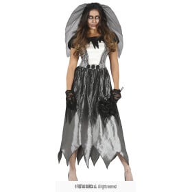 Disfraz Novia Fantasma Velo Talla L De Fiestas Guirca