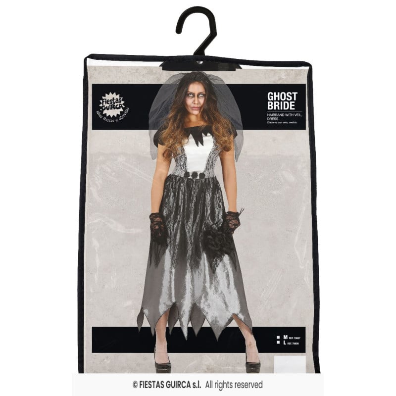 Disfraz Novia Fantasma Velo Talla L
