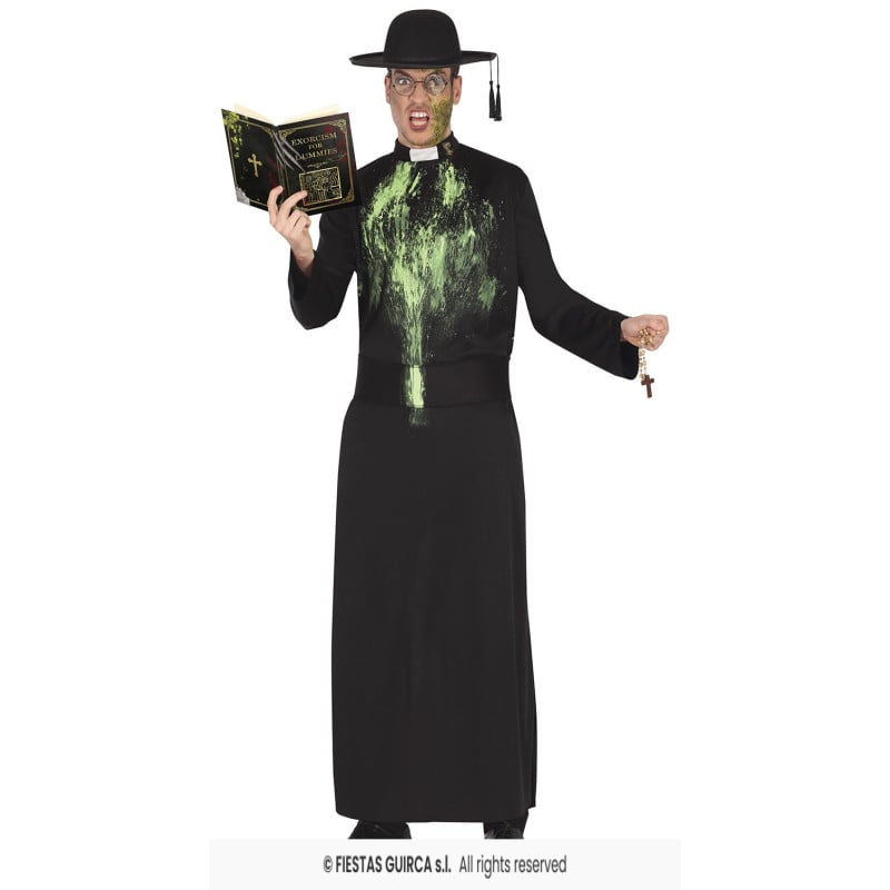 Disfraz Sacerdote Exorcista Talla L De Fiestas Guirca