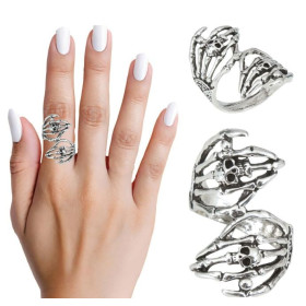 Anillo Manos Esqueleto Metal