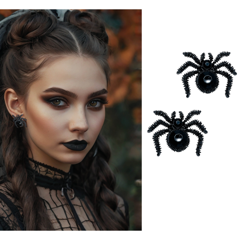 Pendientes Araña Negros