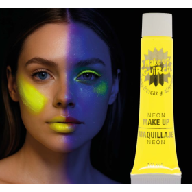 Tubo Maquillaje Crema Amarillo Neón 10ml 2