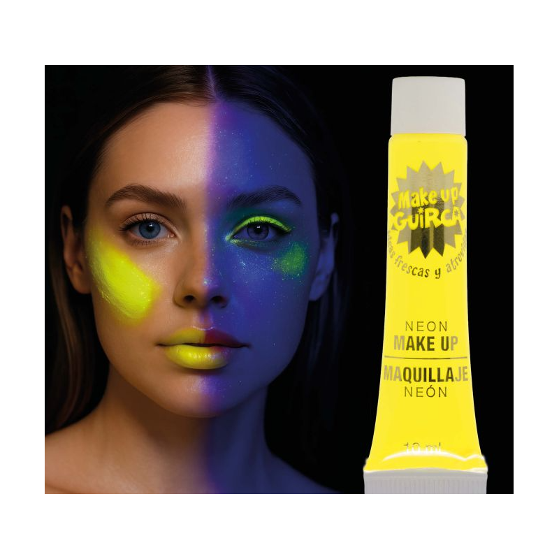 Tubo Maquillaje Crema Amarillo Neón 10ml
