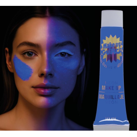 Tubo Maquillaje Crema Azul Neón 10 Ml 2