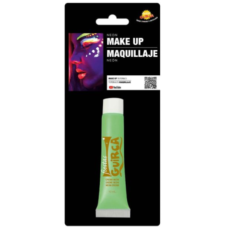 Tubo Maquillaje Crema Verde Neón 10 Ml