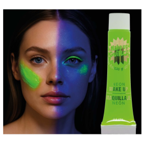 Tubo Maquillaje Crema Verde Neón 10 Ml 2